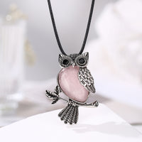 Natural Crystal Pendant Inlaid With Amethyst