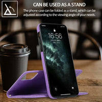 Separate Magnetic Suction Holster Clamshell Wallet Phone Case