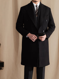 Men's Mid-length Closure Collar Double-row Thermal Jacket
