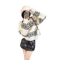 Fashion Trend Jacquard Sweater Casual Loose And Lazy Style