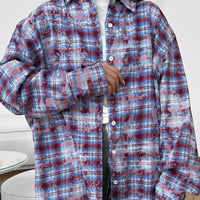 American Contrast Color Casual Shirt