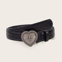 Metal Heart Snap Vintage Women's Belt