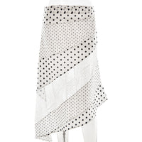 Womens Casual Resort-style Asymmetric Polka-dot Sheer Skirt