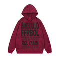 Hip Hop Retro English Letters Dirty Hooded Sweater Men