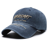 Faded Washed Distressed Baseball Cap Embroidered Letters