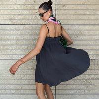Square-neck Slip Dress Chic And Fashionable Perfect For Workwear And Versatile Styling