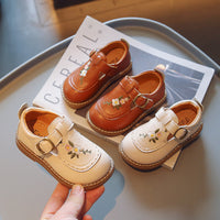 Girls' Leather Shoes Princess Shoes Embroidery