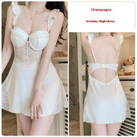 Women's Suspender Nightdress Home Wear Suit 4141