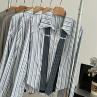 Preppy Style Double Tie Bell Sleeve Lapel Shirt