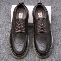Trendy Korean Style Casual Leather Shoes