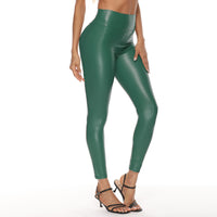New Multicolor Leather Pants For Women With High Waist And Hips