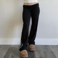 Vintage-style Personalized Printed Black Knit Pants