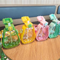 Creative Cute Pineapple Straw Plastic Water Cup Portable Strap Children's Outdoor Sports Water Bottle