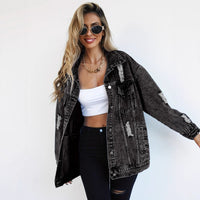Super Nice Coat Women's Design Sense Niche Tooling Ripped Jacket