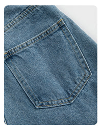 Women's High Waist Curly Denim Shorts