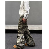 Men's Contrast Color Three-dimensional Pocket Overalls