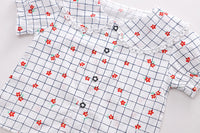 Shirt Short Sleeve Bib Clothes Children's Summer Two Piece Set