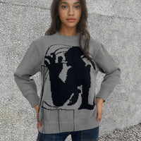 Women's Loose All-matching Round Neck Tassel Design Sweater