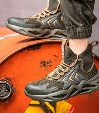 New Labor Protection Shoes For Men Against Hitting And Piercing Steel Head