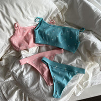 Strap Thong Panty Two-Piece Womens Loungewear Set