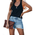 Ripped Fringed Sexy Jeans Shorts