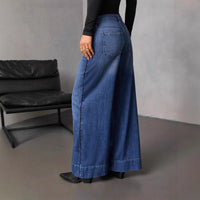 Casual Washed Straight Leg Denim Jeans