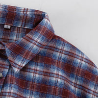 Retro Plaid Collared Long-sleeved Fitted Shirt