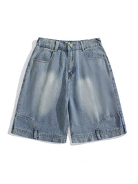 Workwear Inside-out Wear Denim Shorts Men's Retro Shorts