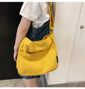 Solid Color Unisex Men's And Women's Canvas Shoulder Bag