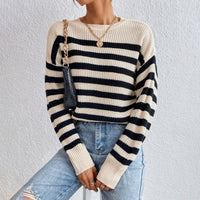 Women's Classic Striped Inner Knitted Top