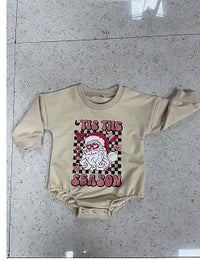 Children's Fashion Casual Santa Claus Printed Romper