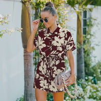 European And American Women's Print Jumpsuit