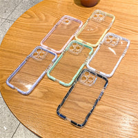 Transparent Candy TPU Color-contrast Fall-proof Protective Sleeve