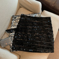 New Womens Chic Sequin Bodycon Skirt
