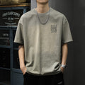 Retro Washed-print Short-sleeve T-shirt