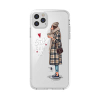 Fashion Lady Mobile Phone Case Transparent TPU Soft Protective Cover