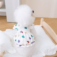 Dog Clothes Lightweight Cute Flower Printed Dress