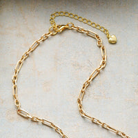 Natural Stone Handmade Waterdrop Pendant Gold-Plated Chain Short Clavicle Necklace