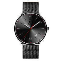 Men's Stainless Steel Calendar Watch Korean Version