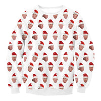 Santa Claus Elk Long Sleeved Round Neck Loose Top