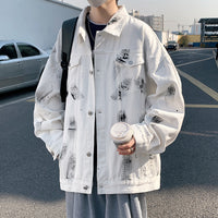 Hong Kong Style Denim Jacket Men's Winter High Street Jacket