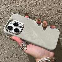 Leather Anti Drop Flannel Phone Case