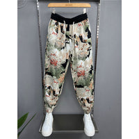 Personality Printed Pants Thin Drape Breathable Casual Pants