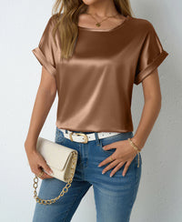 New Springsummer Womens Loose-fitting Cropped T-shirt