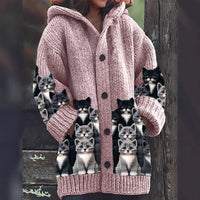 Halloween Animal 3D Printing Casual Design Sense Hooded Sweater Cloak Coat