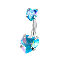 New Color Zircon Umbilical Ring Stainless Steel