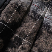 Fashion Leather Stitching Pleated Skirt Women