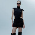 Backless Solid Color Sassy Bodycon Dress
