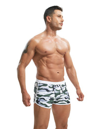 Summer Men's Nylon Printing Swim Briefs