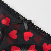 Womens Thong Seamless Breathable Mesh Printed Sexy Underwear